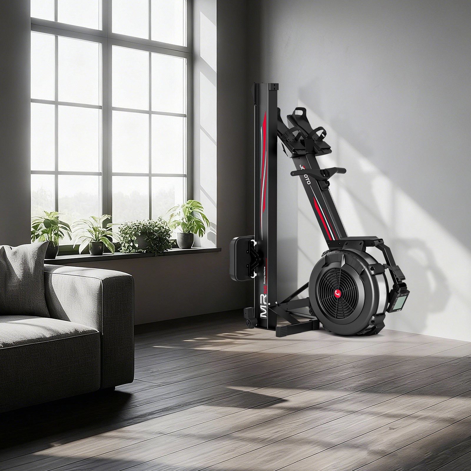 JOROTO MR56 Air Resistance Rower with LCD & Bluetooth