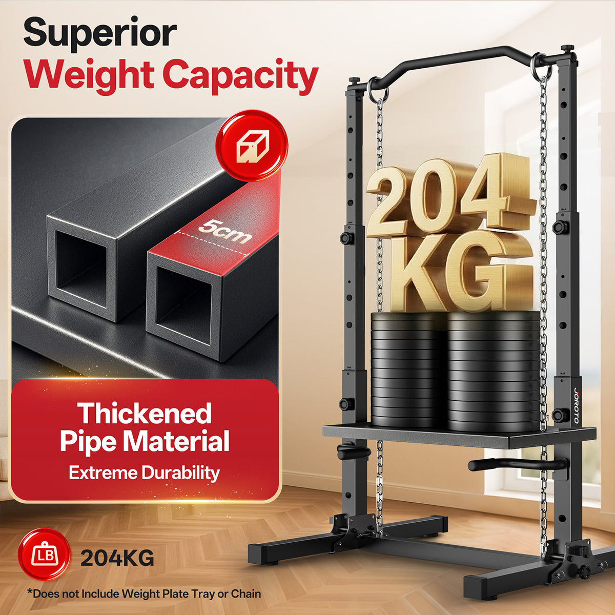 JOROTO JU30 Foldable Power Tower Pull-Up & Dip Station