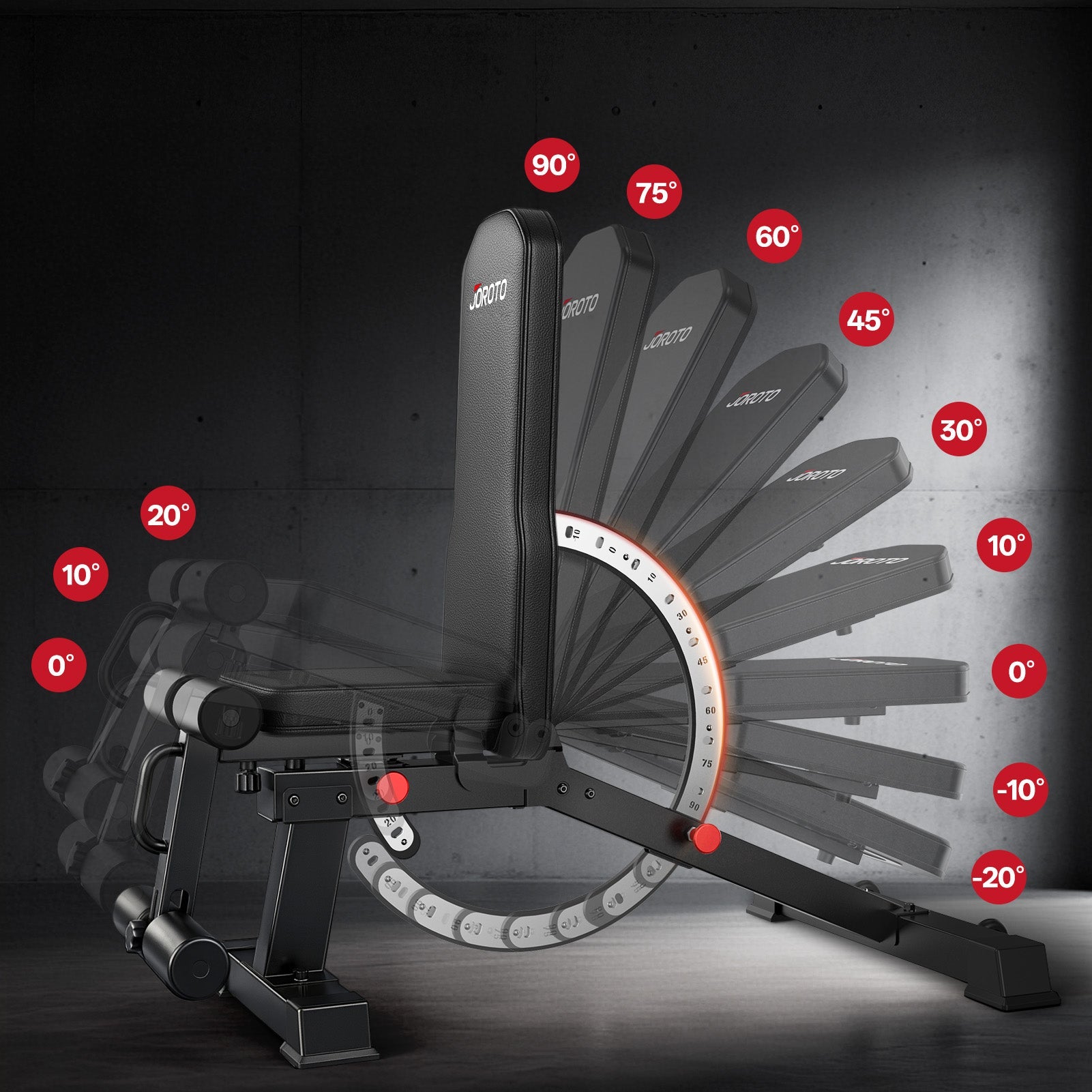 JORODO MD65 Adjustable Weight Bench