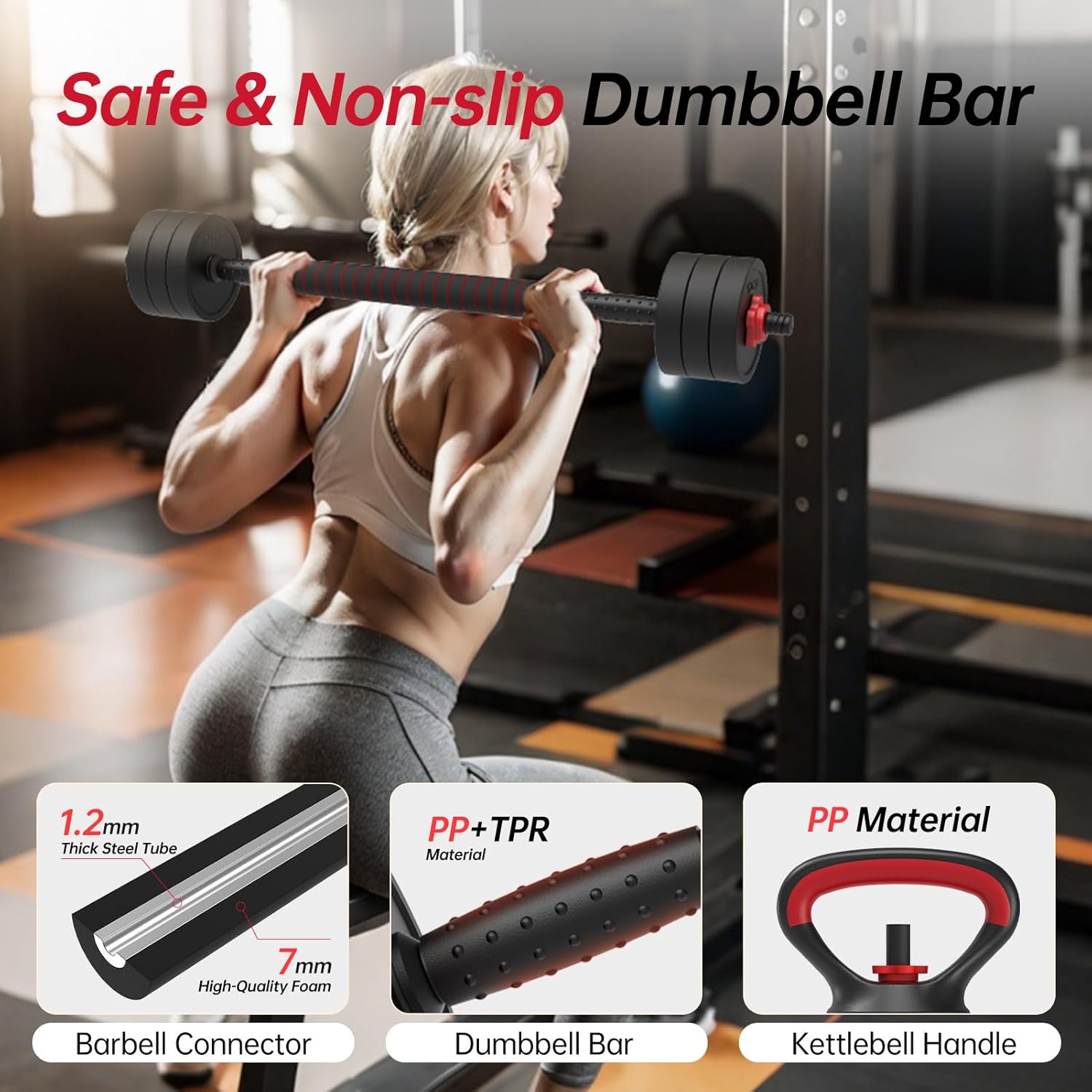 JOROTO JD10 Adjustable 4-in-1 Dumbbell Set