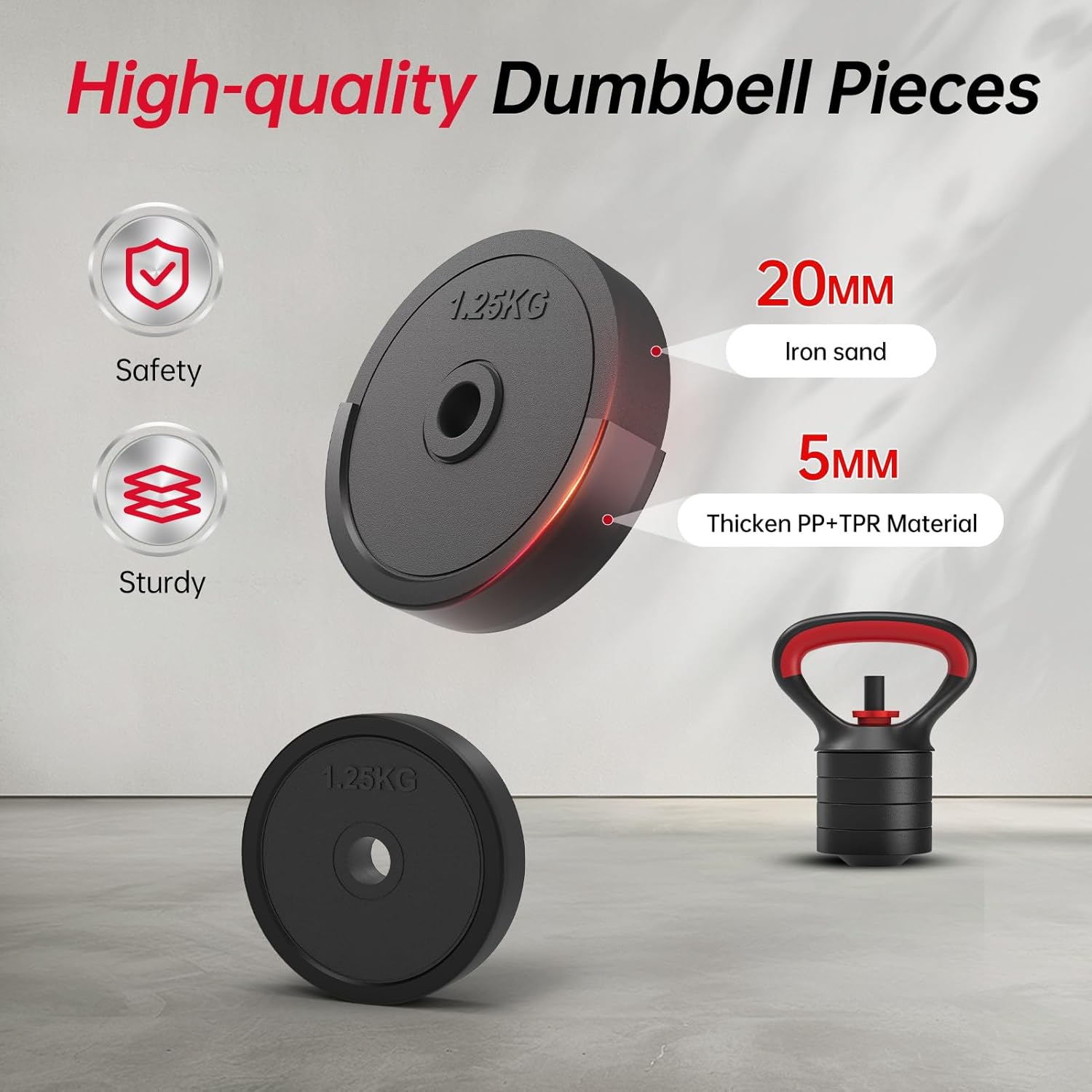 JOROTO JD10 Adjustable 4-in-1 Dumbbell Set