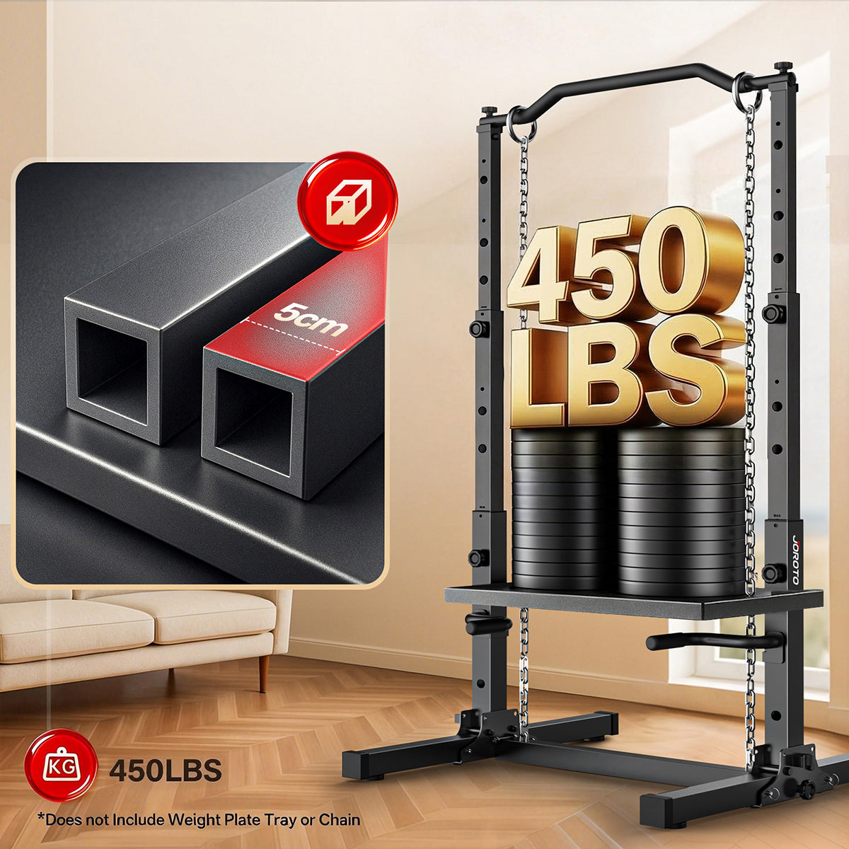 JOROTO JU30 Foldable Power Tower Pull-Up & Dip Station