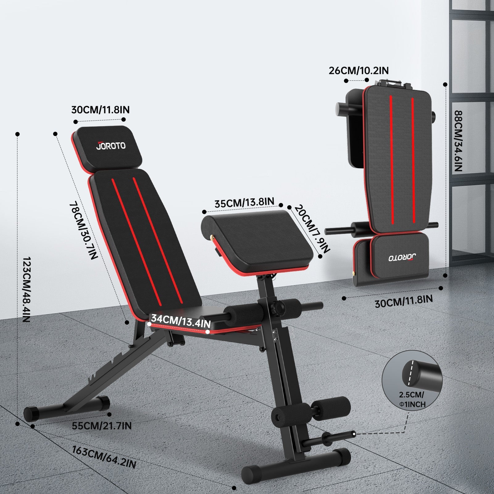 JOROTO MD55 Multi-Functional Adjustable Weight Bench