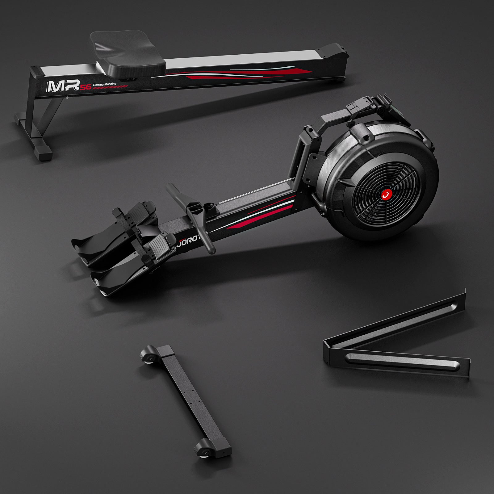 JOROTO MR56 Air Resistance Rower with LCD & Bluetooth