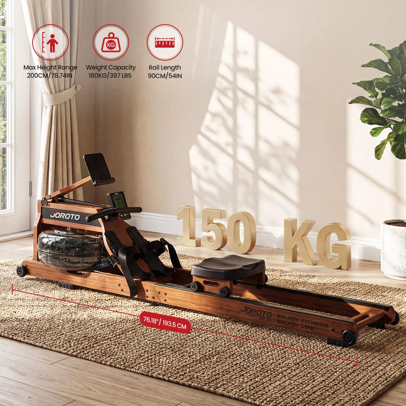JOROTO MR380 28L  Foldable Water Rower