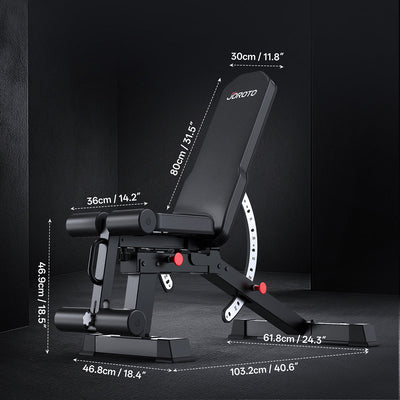 JORODO MD65 Adjustable Weight Bench