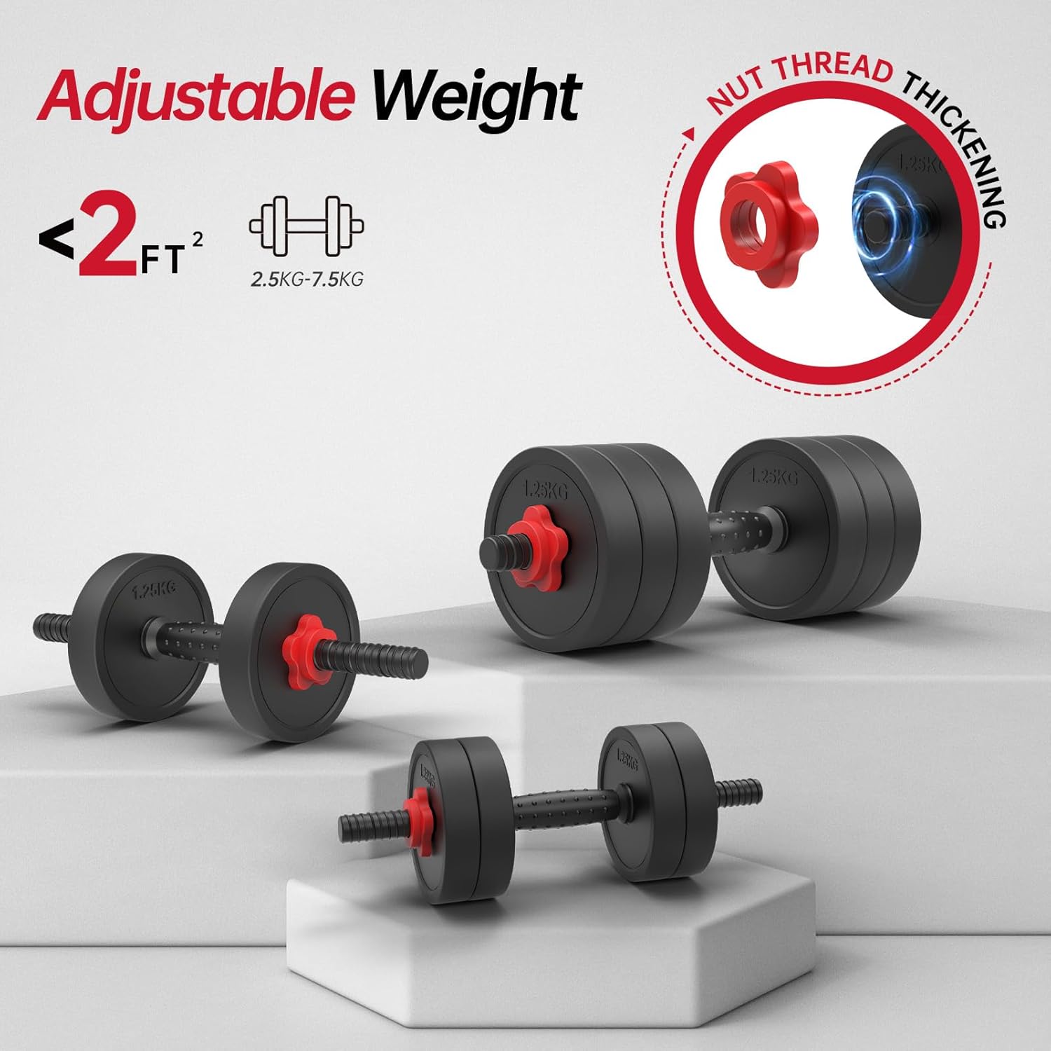 JOROTO JD10 Adjustable 4-in-1 Dumbbell Set