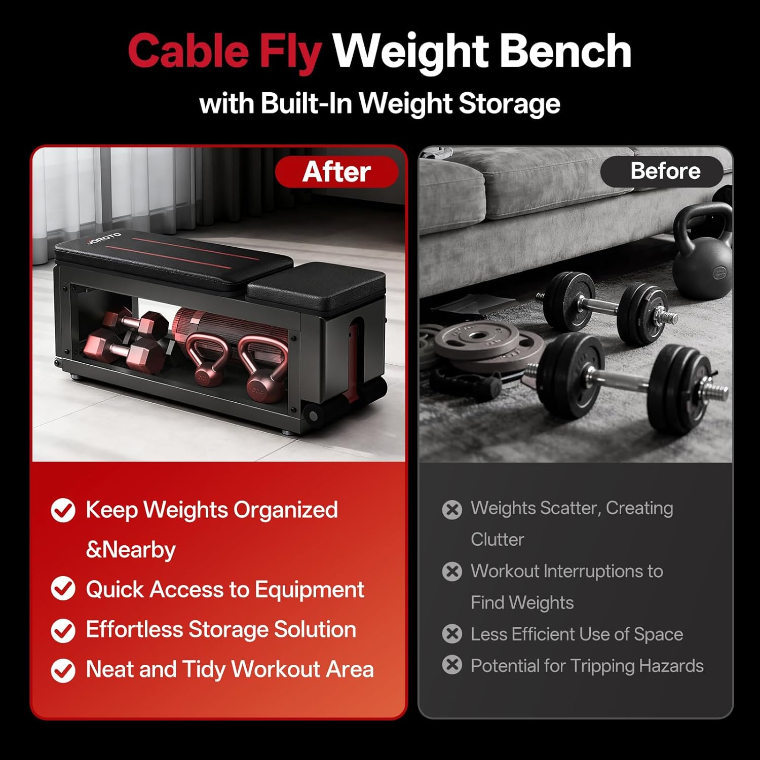 JOROTO MD85 Adjustable Weight Bench