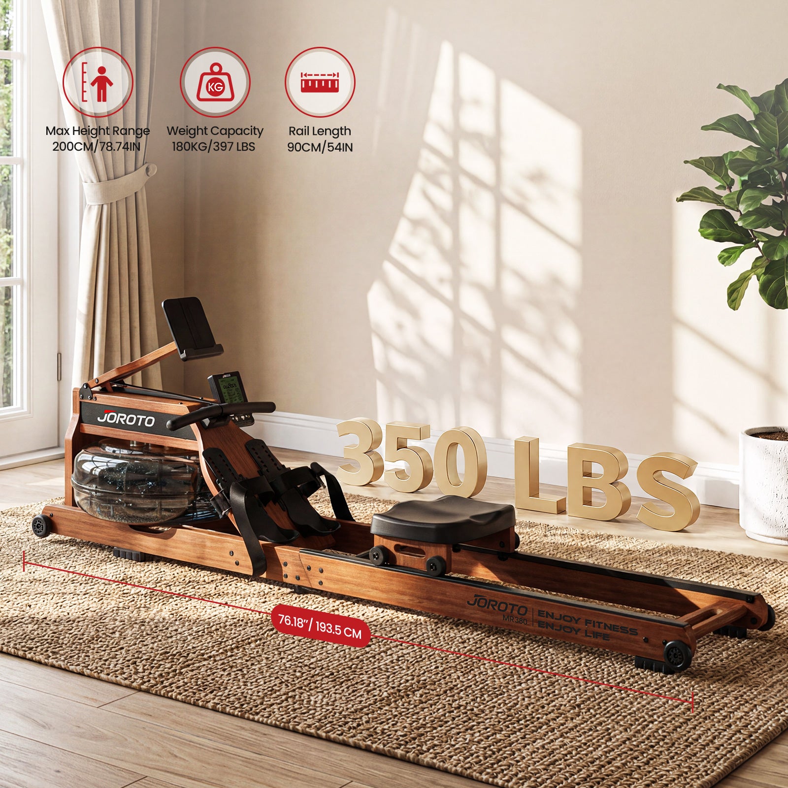 JOROTO MR380 28L  Foldable Water Rower