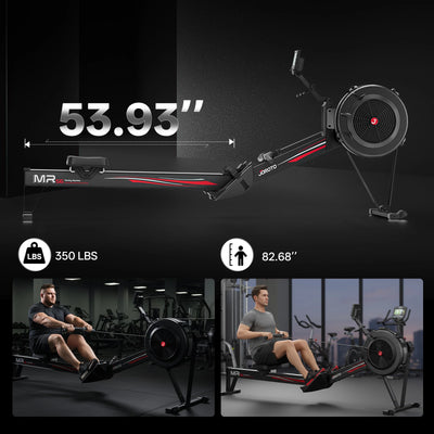 JOROTO MR56 Air Resistance Rower with LCD & Bluetooth